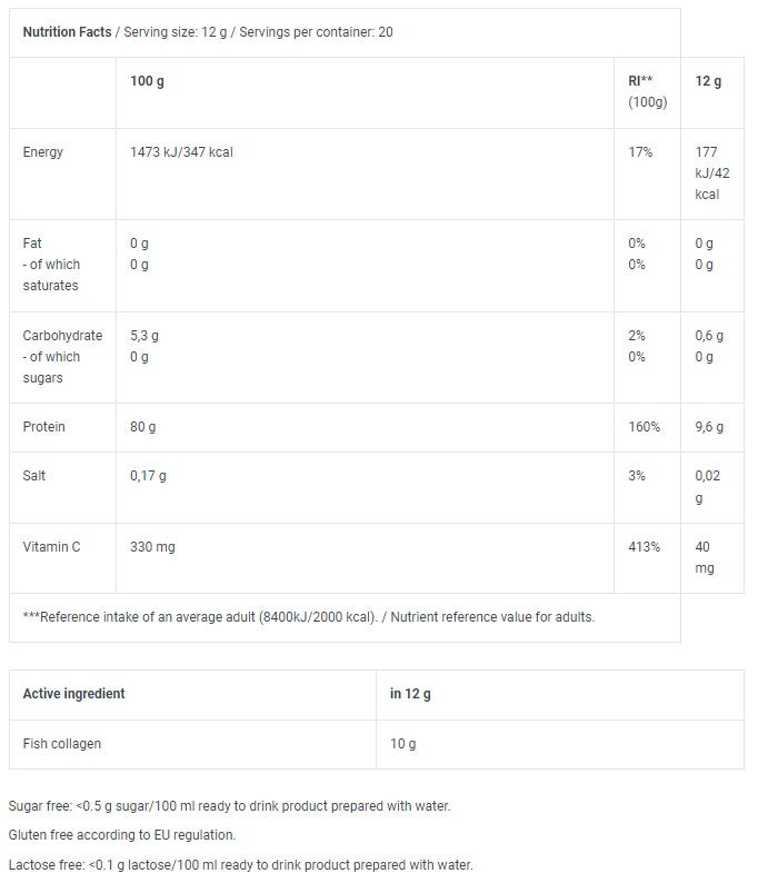 Морска колагенна пиха на прах - 0,240 кг
