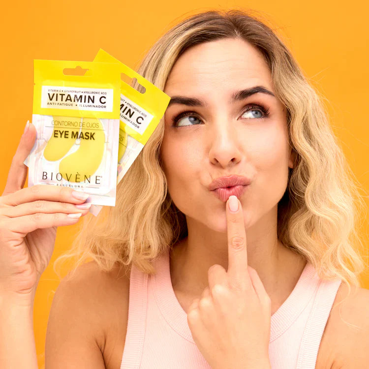 Очна маска с витамин С с грейпфрут и хиалуронова киселина за свеж вид 1 чифт