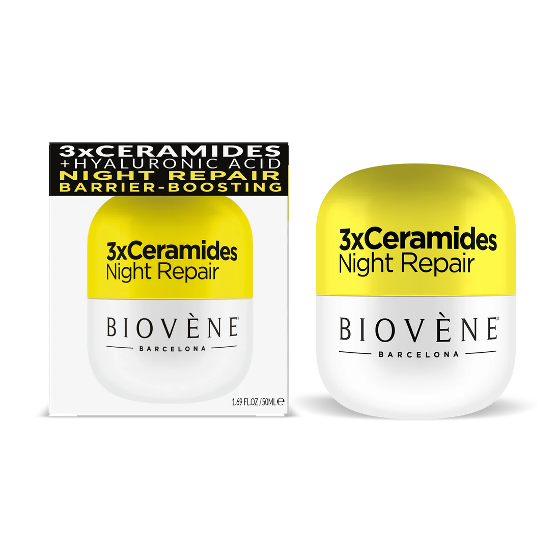 3x нощен крем с серамиди за регенерация и дълбока хидратация - 50 ml