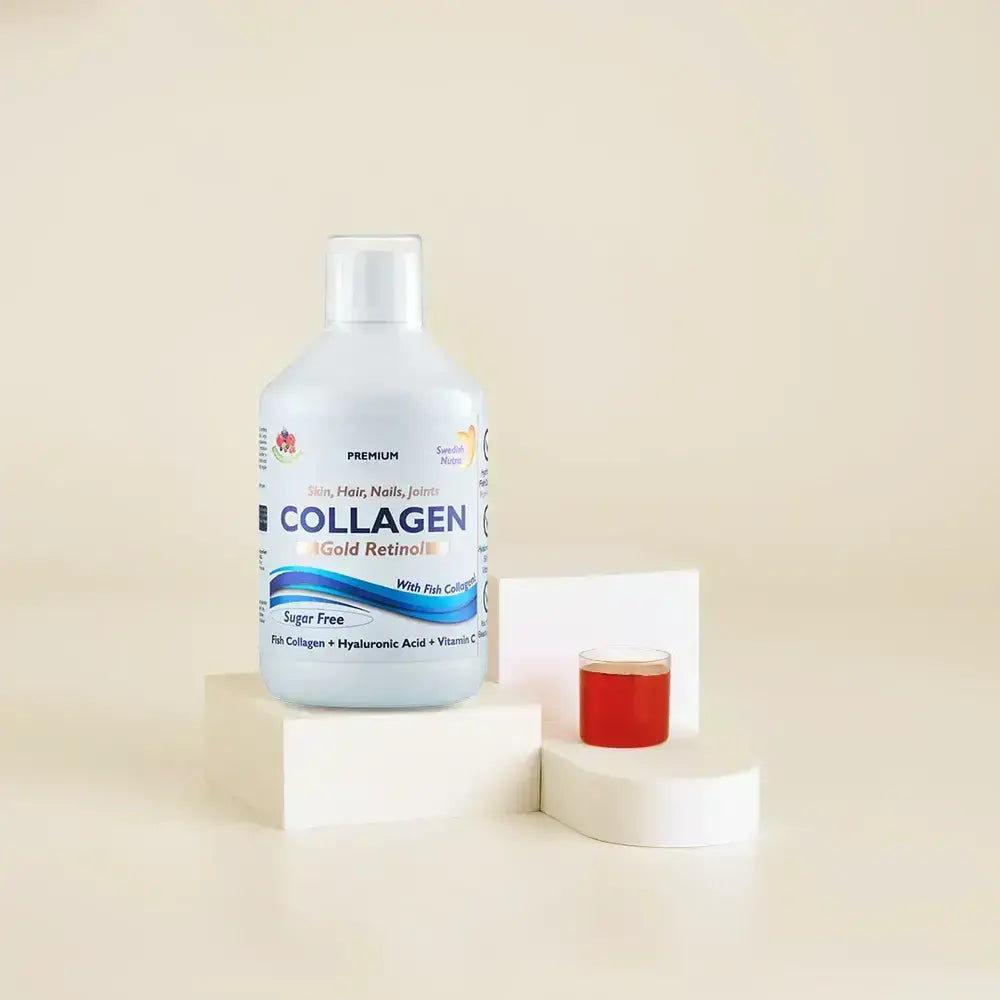 Fish Collagen 12500 mg Gold Retinol 500ml Swedish Nutra - Nutra Best Europe