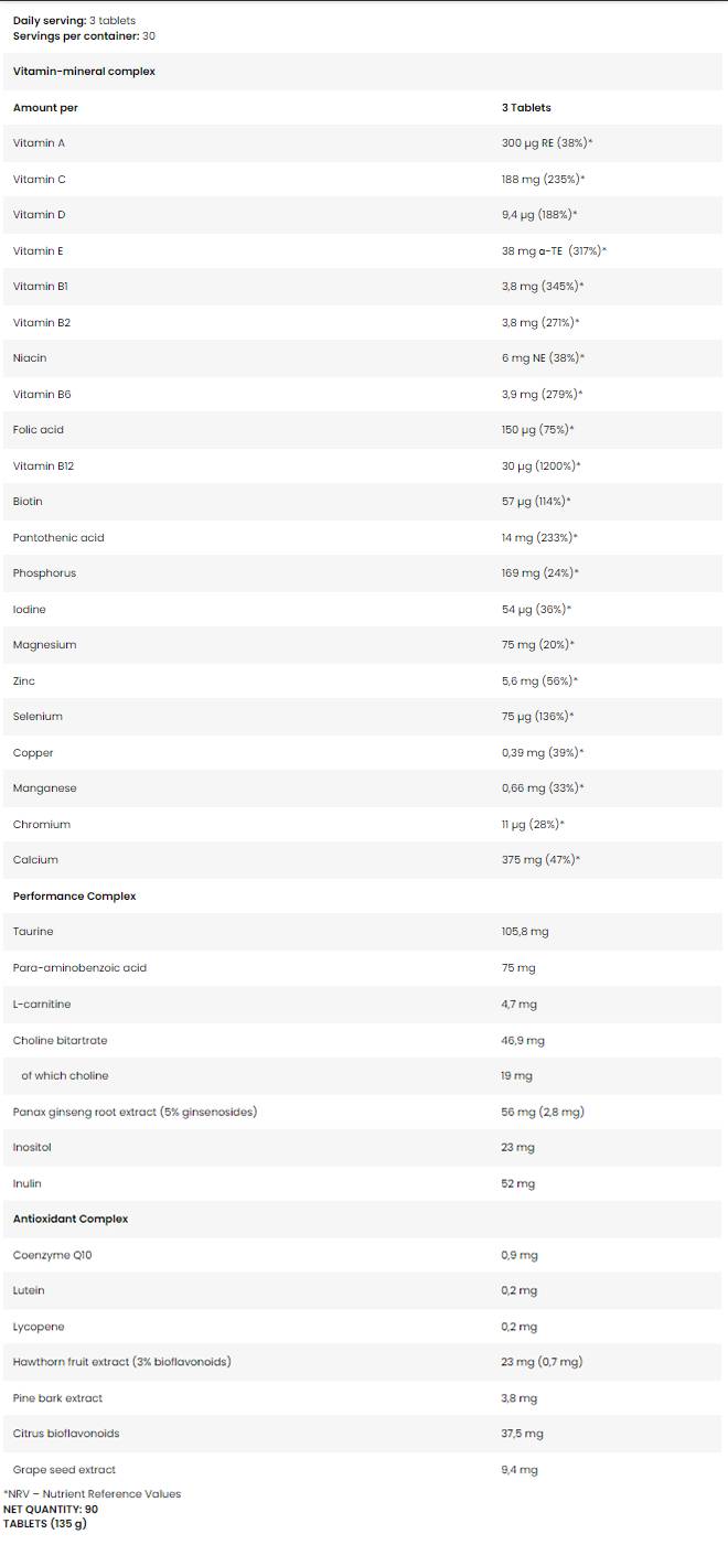 Vita Active Complex - 90 таблетки