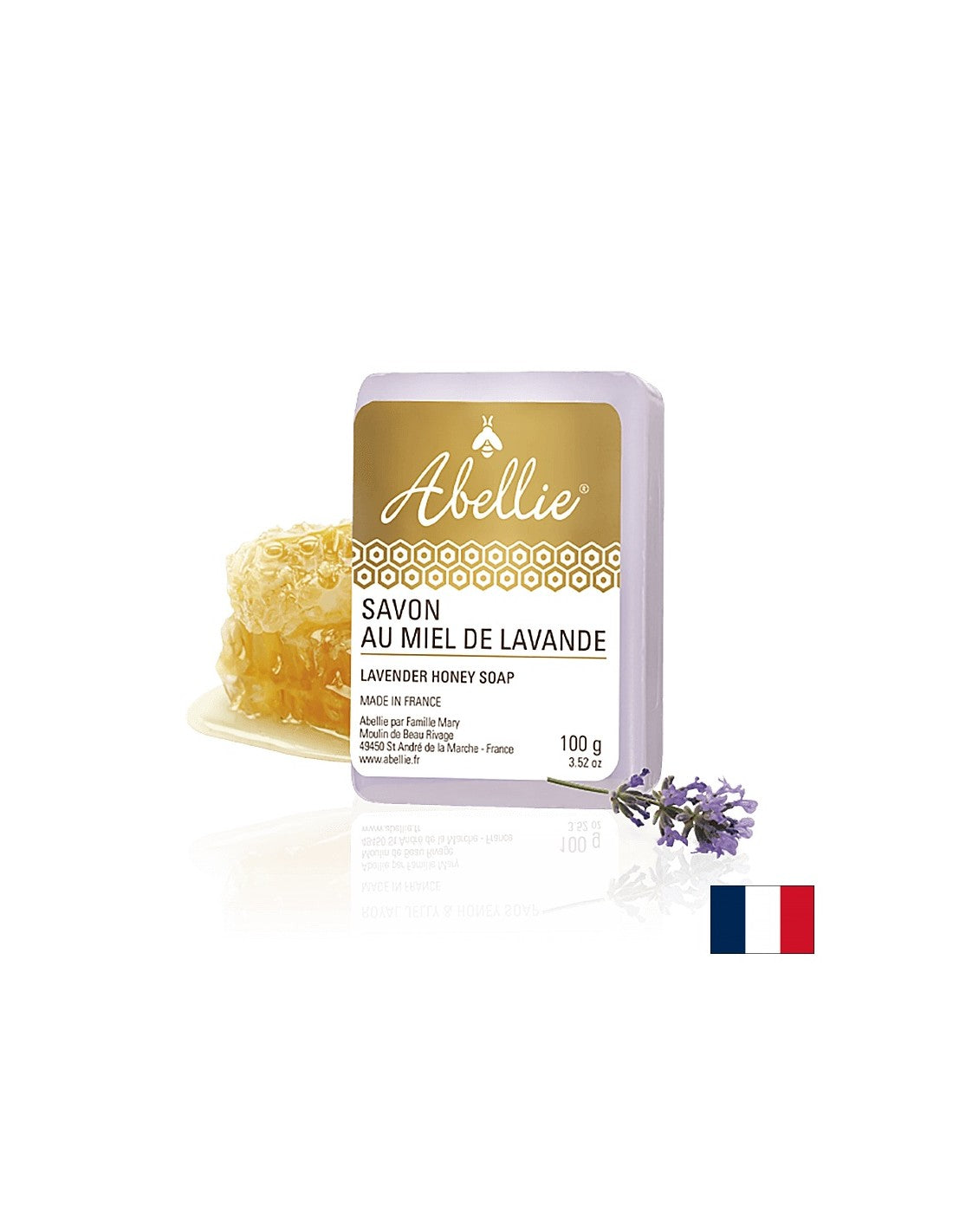 Сапун с мед и лавандула - Abellie Savon Au Miel de Lavande, 100 g