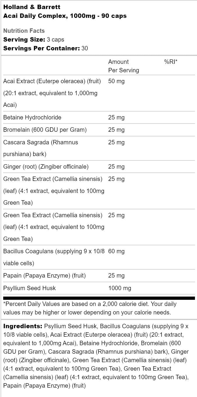 ACAI Daily Complex 1000 mg - 90 капсули