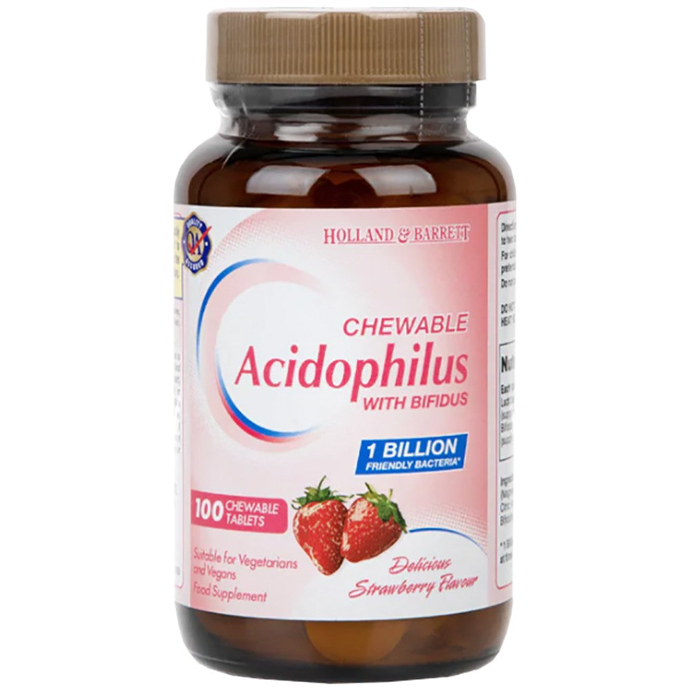 Acidophilus 1 милиард/дъвчащи 100 таблетки за дъвчене