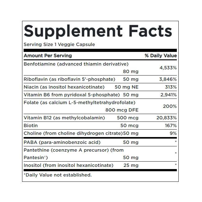 Активирана B -Complex висока потентност и бионаличност 430 mg - 60 капсули