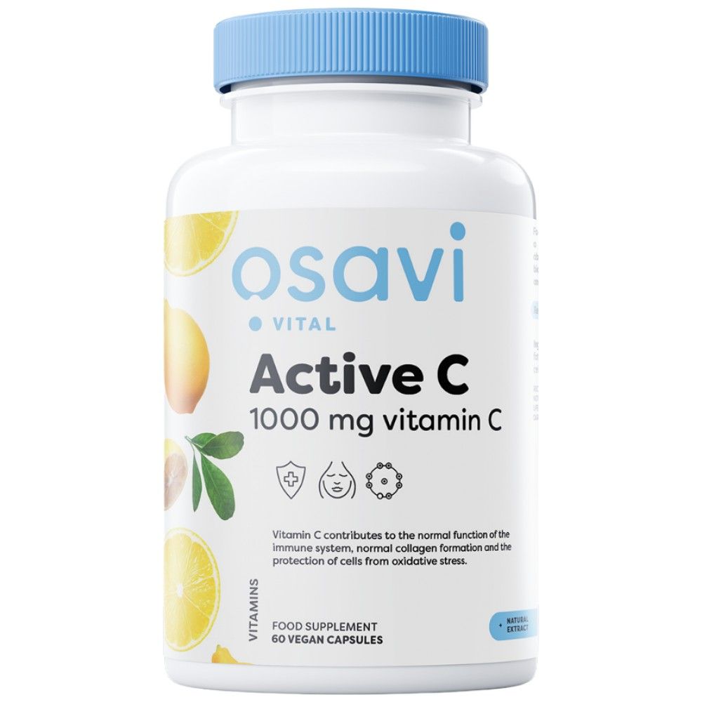 Активен C 1000 mg | Pureway -C® с цитрусови биофлавоноиди и ацерола - 60 капсули