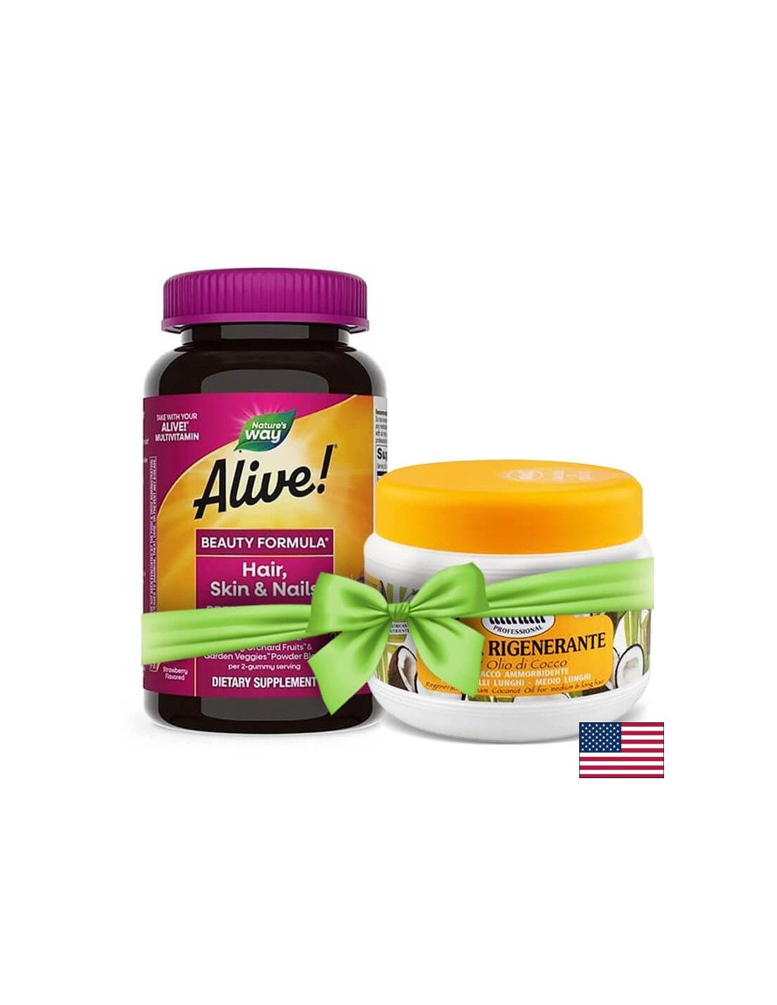 <tc>Alive</tc>! Мултивитамини за коса, кожа и нокти Gummy Premium Formula / <tc>Alive</tc>! Коса, кожа и нокти - първокласна формула, 60 гел таблетки Nature's Way