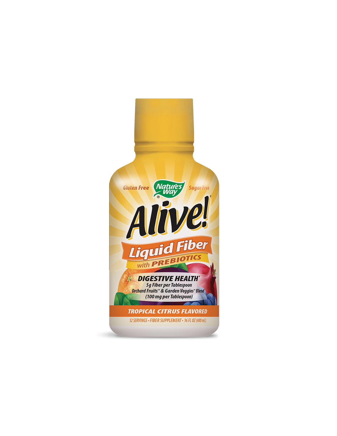 Течни фибри с пребиотици <tc>Alive</tc> - <tc>Alive</tc>! Течни фибри с пребиотици, 480 мл, 32 дози (цитрусов вкус)