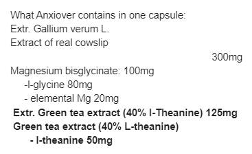 Anxiover 450 mg - 30 капсули
