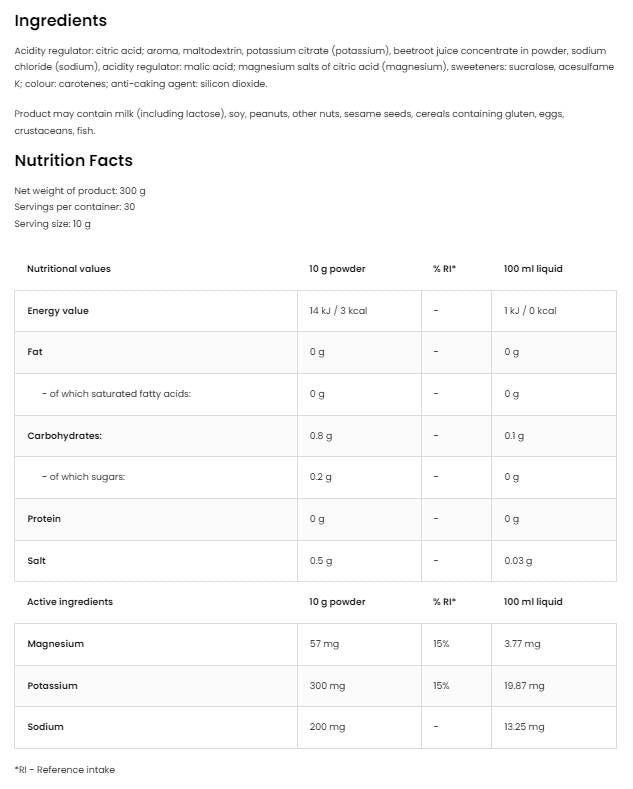 Aqua Kick/Advanced Hydration - Electrolyte - 300 грама