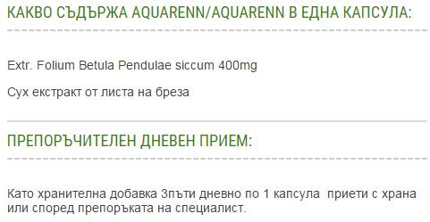 Aquarenn | Aquaren - Екстракт от бреза 400 mg - 60 капсули