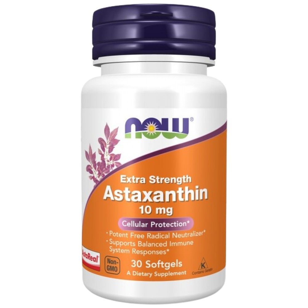 Астаксантин 10 mg Допълнителна сила - 30 Softgels
