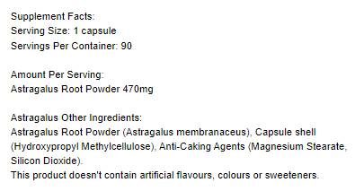 Astragalus 470 mg - 90 капсули