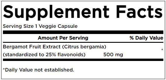 Екстракт от бергамот 500 mg - 30 капсули
