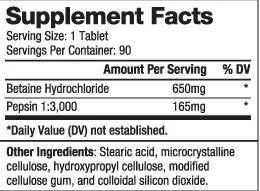 Betaine hcl 650 mg / 90 раздели