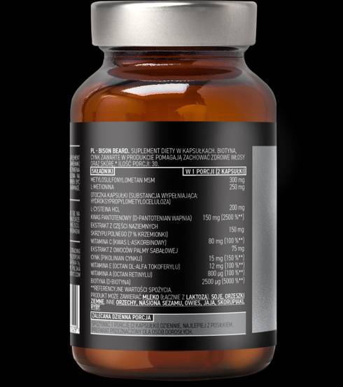 Bison Beard / Men Beard Care 60 капсули