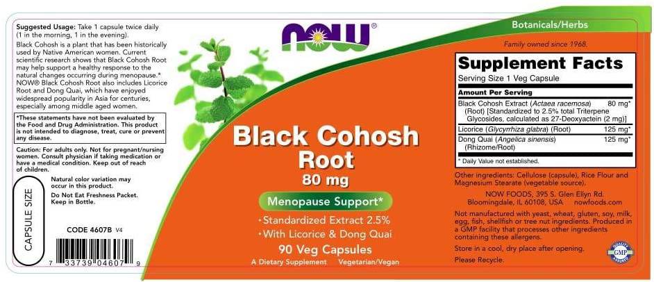 Черен кохош корен 80 mg - 90 капсули