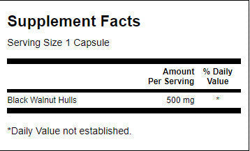 Черни орехови корпуси 500 mg - 60 капсули