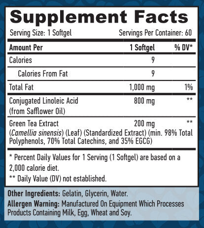 CLA + зелен чай / 60 Softgels