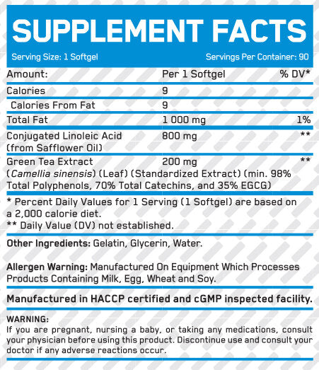 CLA + зелен чай / 90 Softgels
