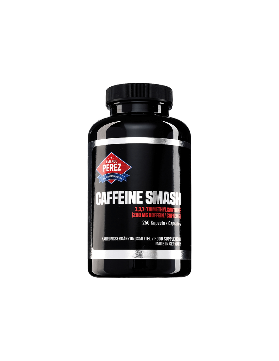 Caffeine Smash (1,3,7-Trimethylxanthine) / Кофеин, 200 mg, 250 капсули <tc>Vitabay</tc>