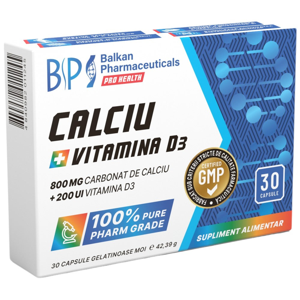Калций 800 mg + витамин D3 200 IU 30 капсули