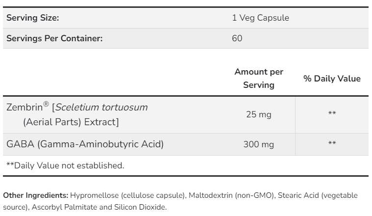Calm & Focus със Zembrin® и GABA - 60 капсули