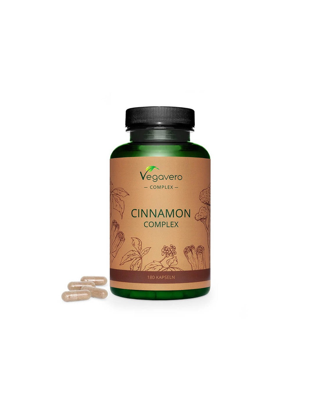 Cinnamon Complex - Канелен комплекс (Билкова формула за контрол на кръвната захар), 180 <tc>Vegavero</tc> капсули