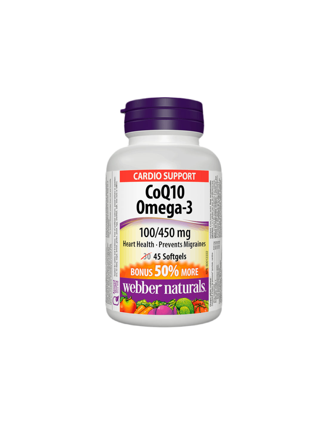 COQ10 & OMEGA-3/ COENZYME Q10 100 mg + OMEGA-3 450 mg x 45 Softgel капсули