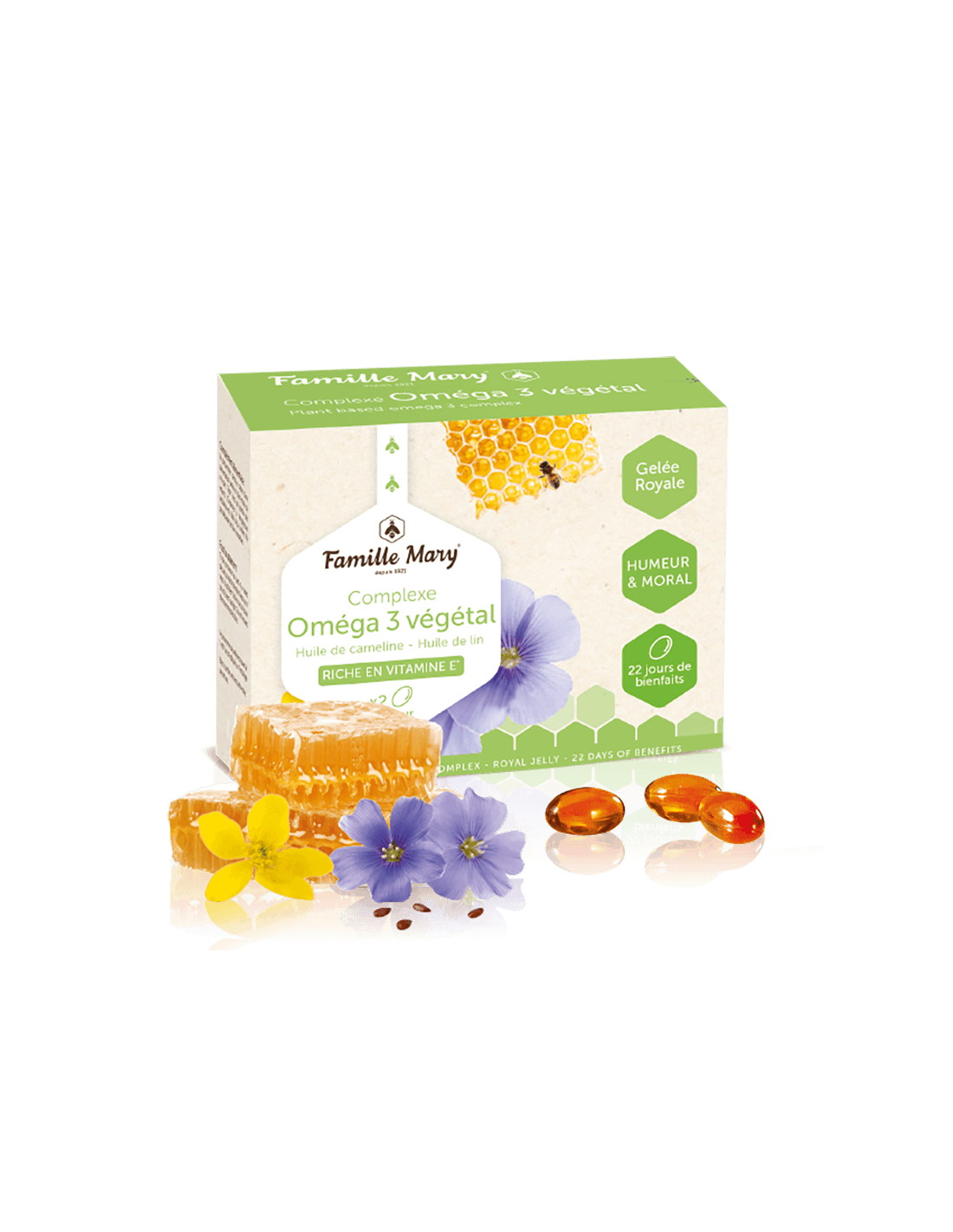 Complexe Oméga 3 Végétal - Omega -3 от растителни източници + Royal Jelly, 45 капсули