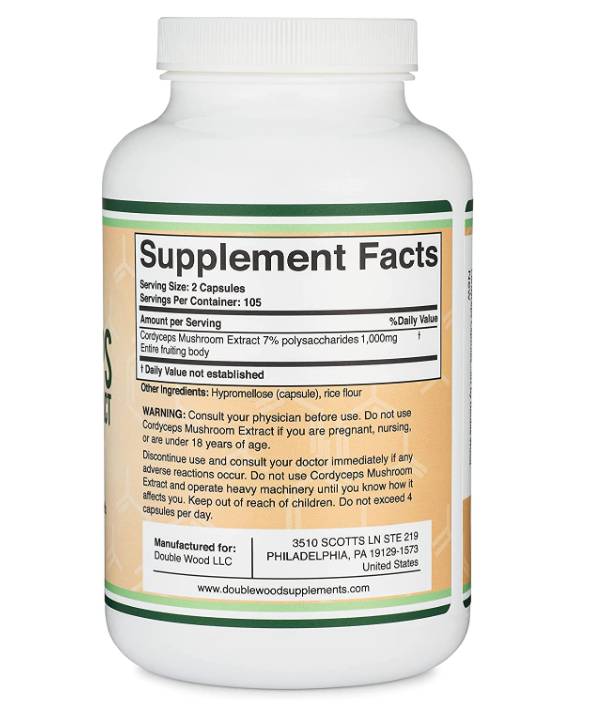 Екстракт от гъби от Cordyceps 1000 mg - 210 капсули