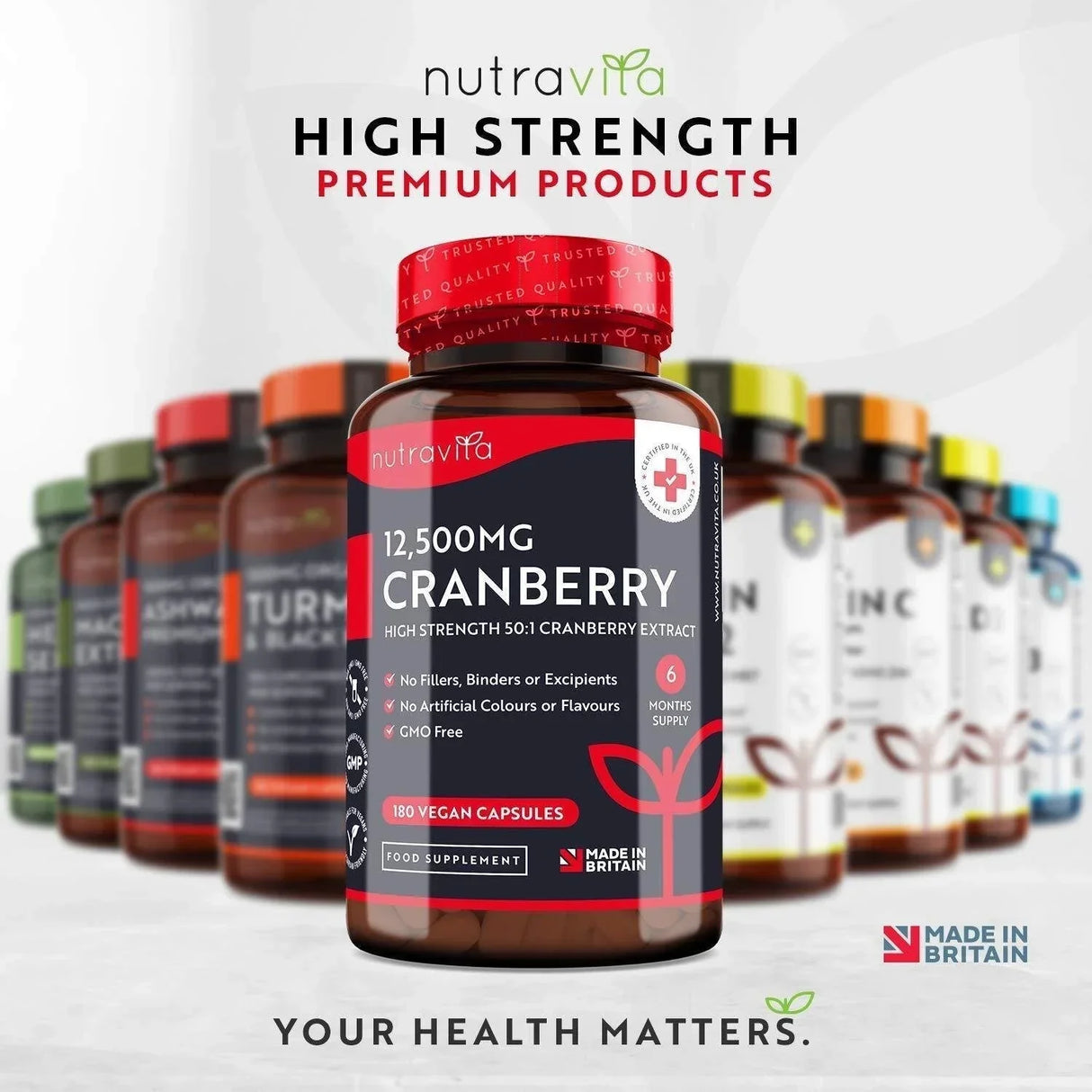Cranberry - Red Cranberry 12500 mg 180 вегански капсули
