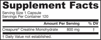 Креатин монохидрат 800 mg 120 капсули