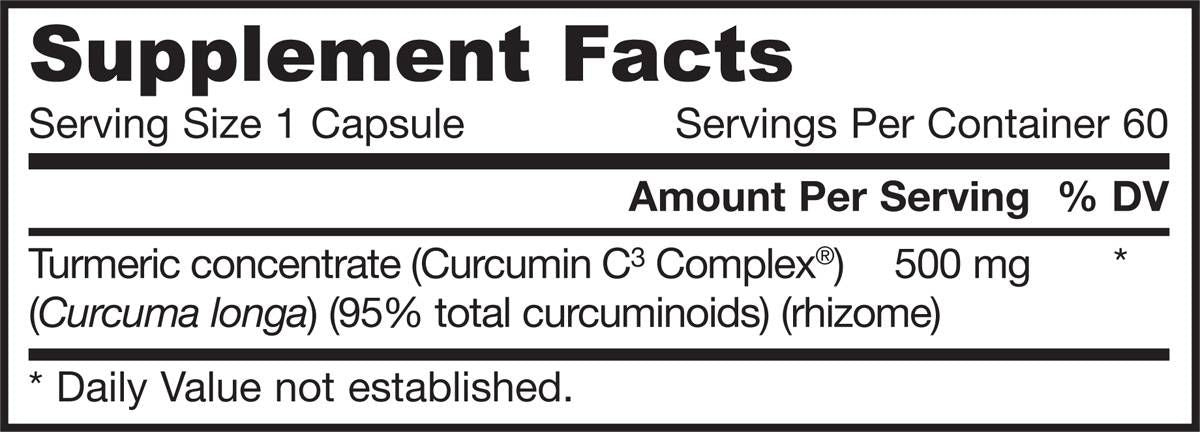 Куркумин 95 500 mg | 95% екстракт от куркуминоиди - 60 капсули