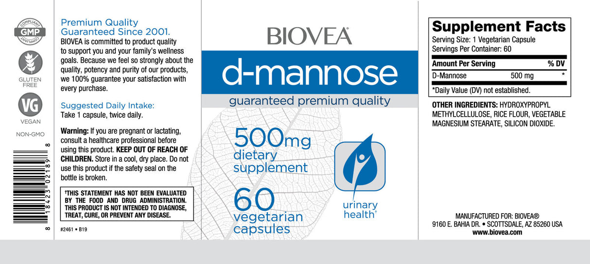 D-Mannose 500 mg / 60 капачки