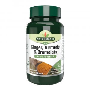 Джинджифил, куркума и бромелейн 60 таблетки Naturesaid