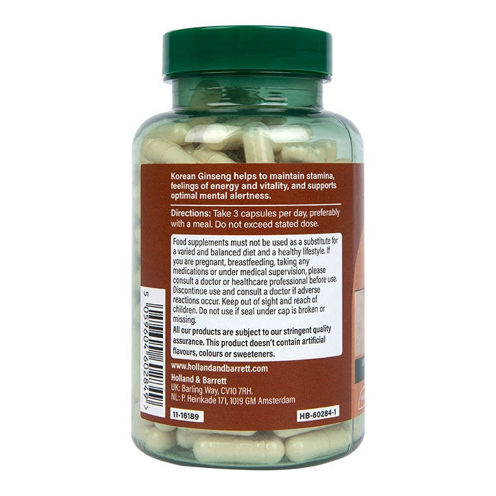 Корейски женшен 500mg 180 капсули Holland & Barrett