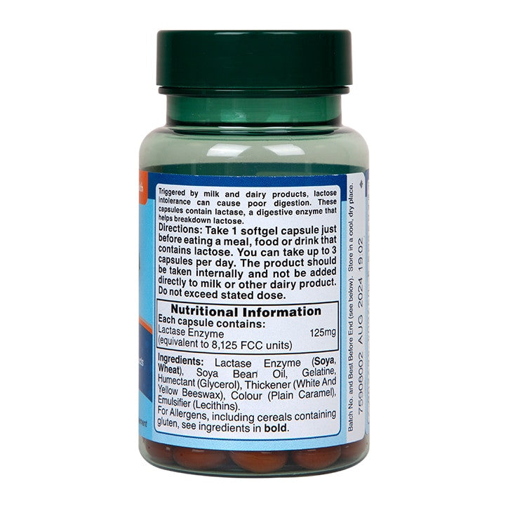 Ензими на лактаза (супер лактазен ензим) 125mg 60 капсули Holland & Barrett
