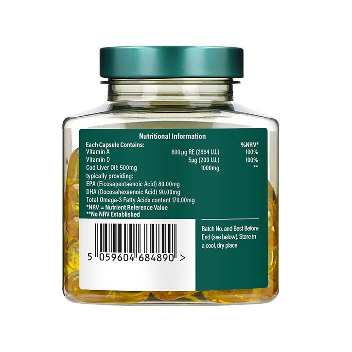 Масло от черен дроб на треска 1000 mg - 60 гел капсули