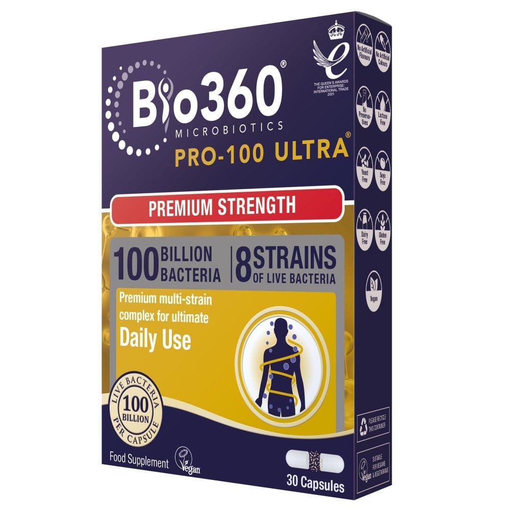 Пробиотична Pro-100 Ultra (100 милиарда бактерии) 100 милиарда. 30 Naturesaid капсули