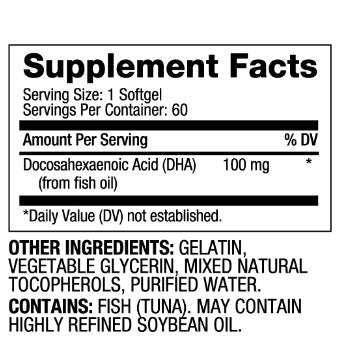 DHA 100 mg / 60 softgels
