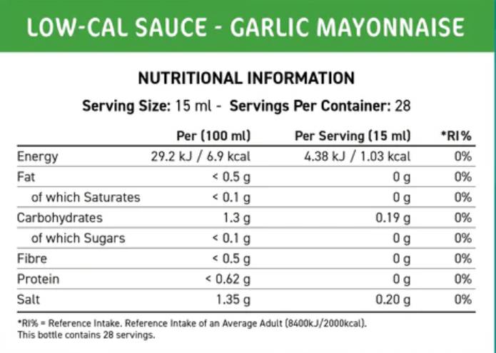 Fit Cuisine Нискокал сос | Чесън и майонеза - 425 ml