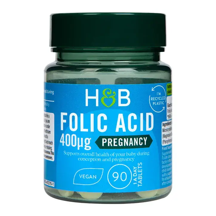 Фолиева киселина (фолиева киселина) 400mcg 90 таблетки Holland & Barrett