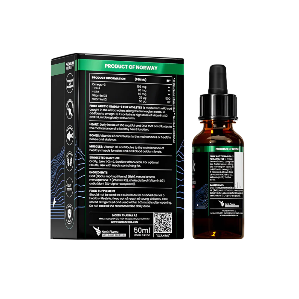 Арктически спорт-Омега-3 за спортисти-дива риба от Норвегия / Лимонов аромат-50 мл