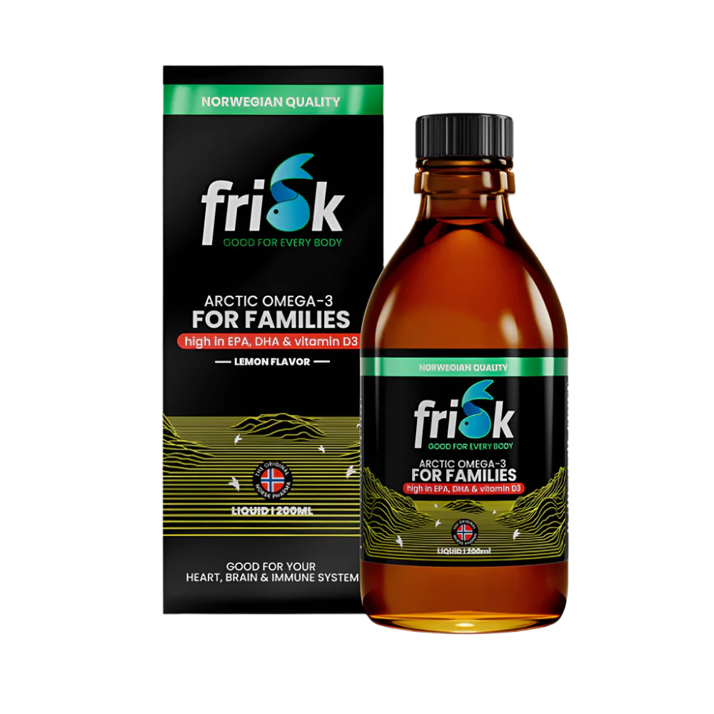 Арктическа течност-течен омега-3-аромат на лимон / 100% дива треска от Норвегия-200 ml