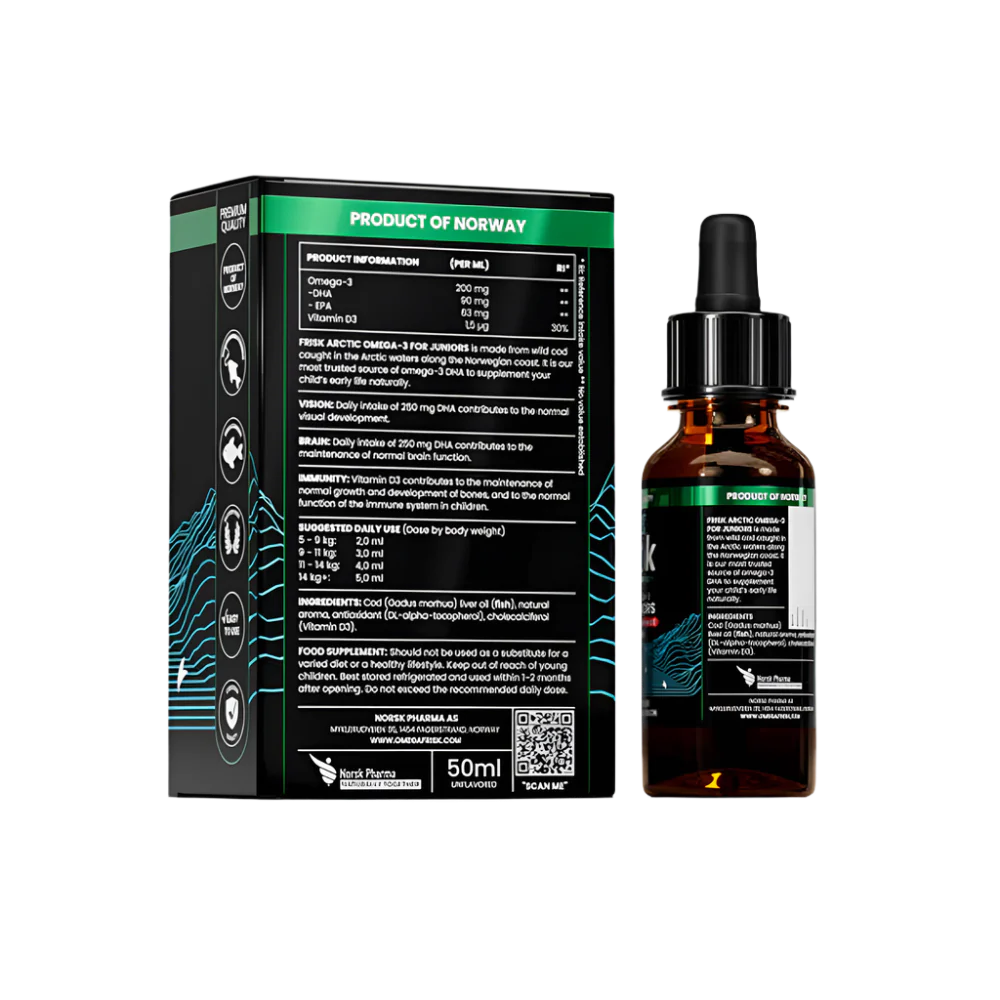 Арктически деца-омега-3 за деца-дива риба от Норвегия / Лимонов аромат-50 мл