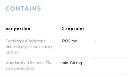 Cordyceps 1200 mg - 120 капсули