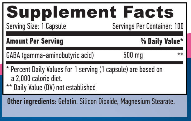 GABA 500 mg / 100 капачки.