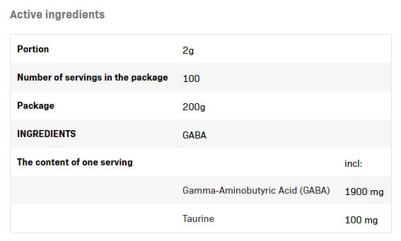 GABA Powder - 200 грама