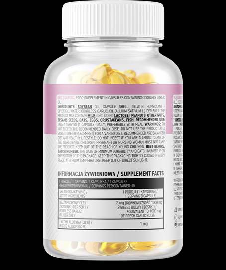 Чесън 1000 mg / без мирис 90 гел капсули
